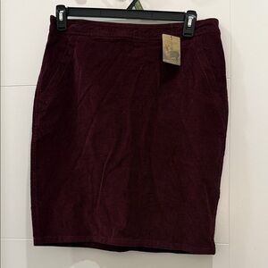 Peruvian Connection Deep Burgundy Varick Pencil Skirt New With Tags